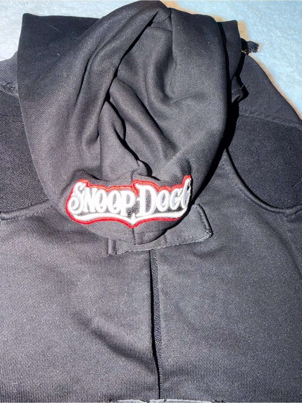 Snoop Dogg Hoodie Costume with Gold Chain for dogs - Black